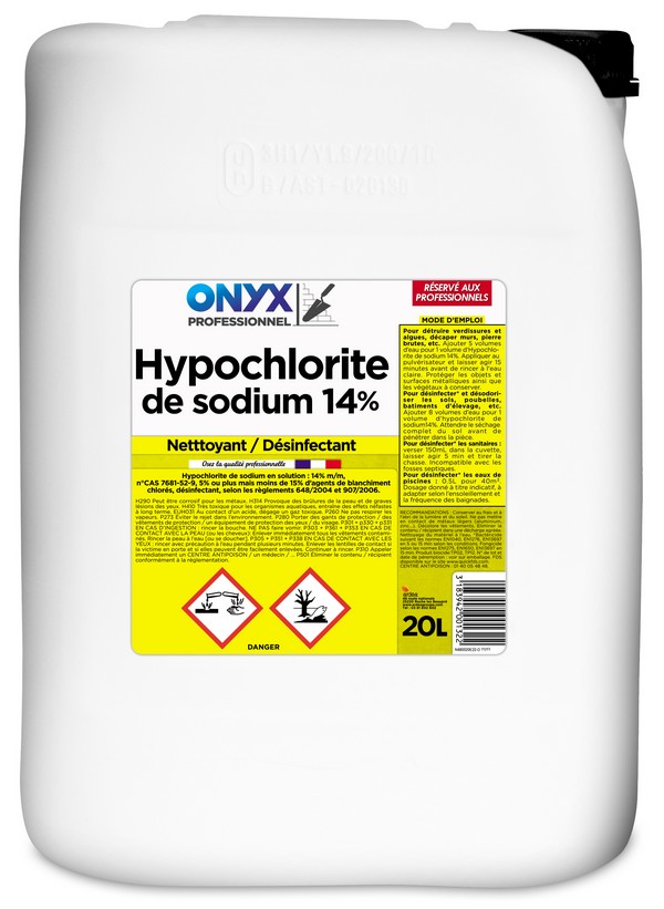 Hypochlorite de sodium 14% 20l