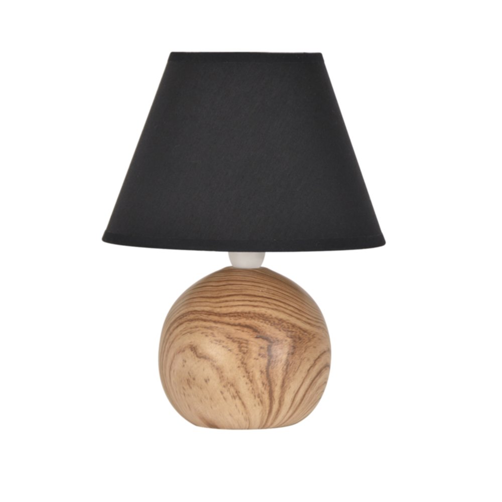 Lampe céramique naturel/noir Corep MINI LOU H25,5cm.