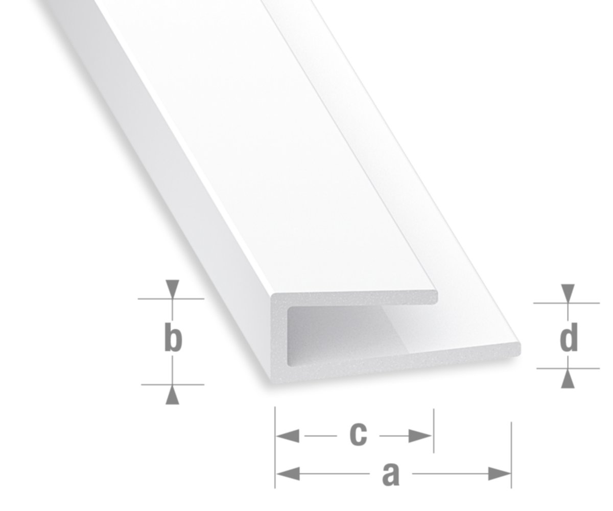 Finition pour épaisseur 3,5mm PVC blanc 2m - CQFD