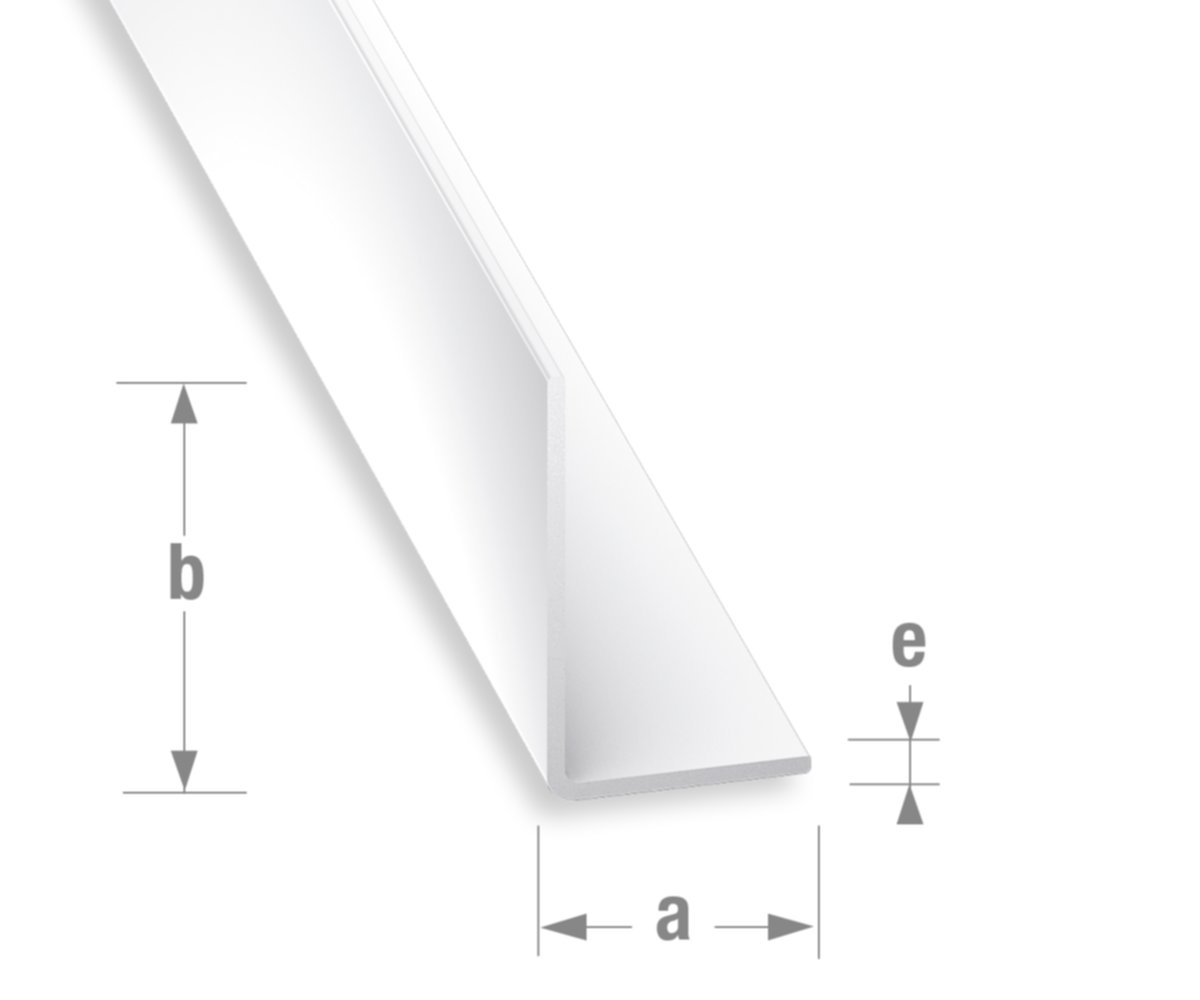Cornière inégale PVC blanc 10 x 20 mm 2m - CQFD