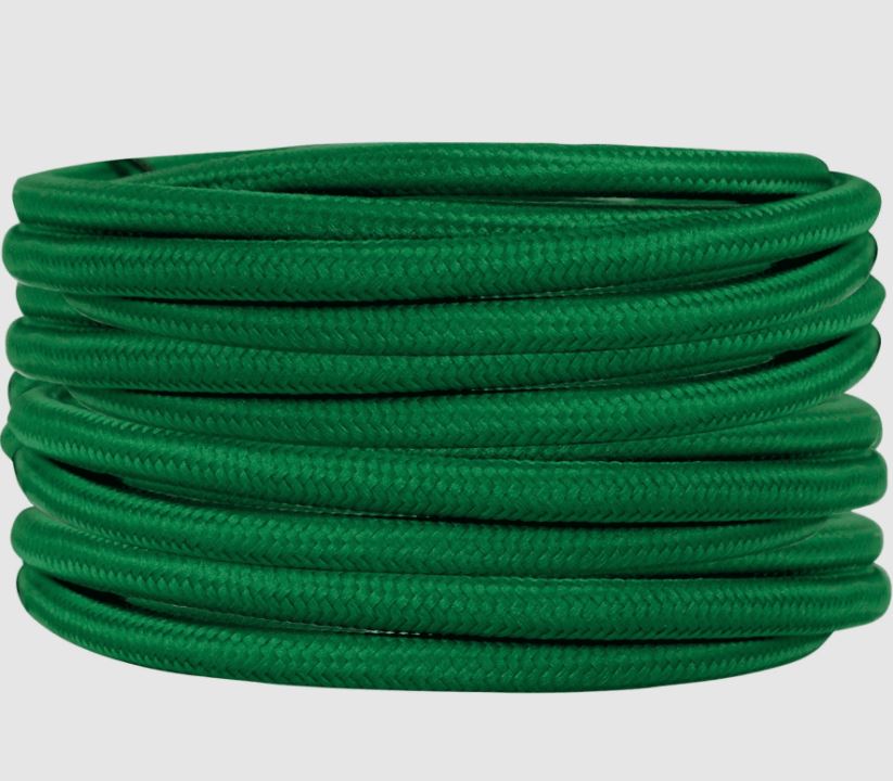 Câble tissu 3m vert