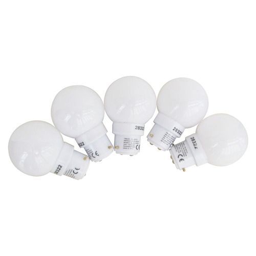 Pack 5 ampoules sphériques LED B22 blanc