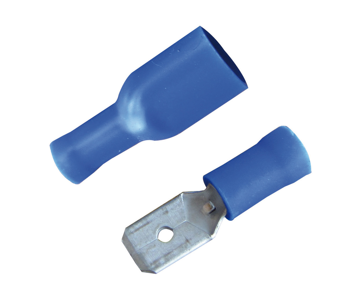 Cosses isolées clips+languette 6,3 mm bleu - TIBELEC