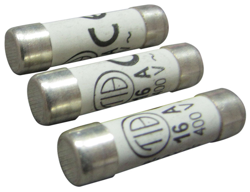 3 fusibles cylindre 8,5x31,5mm 10a. - TIBELEC