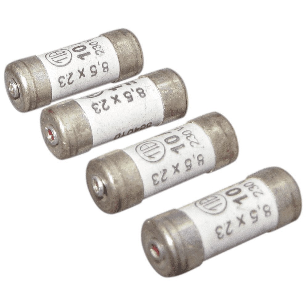 4 fusibles cylindre 8,5x23mm 10a - TIBELEC