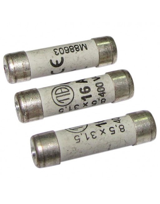 3 fusibles cylindre 8,5x31,5mm 16a - TIBELEC