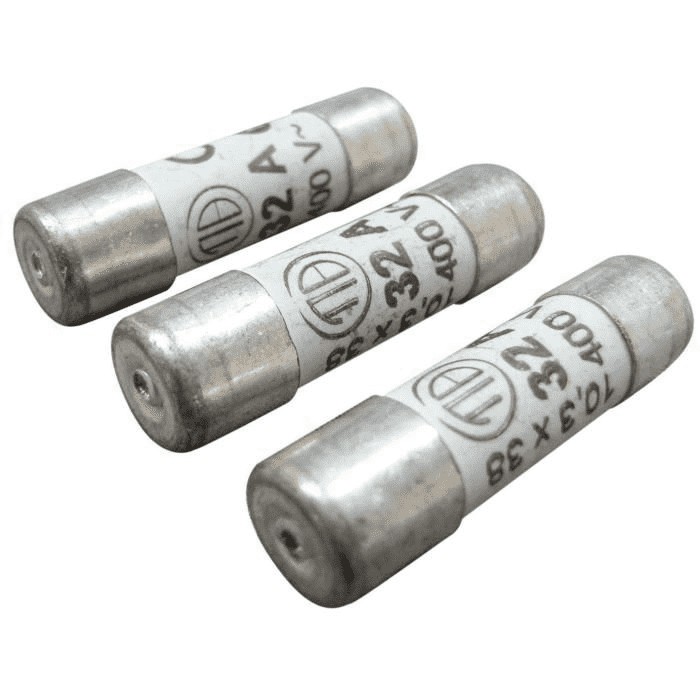 3 fusibles cylindre 10,3x38mm 32a - TIBELEC