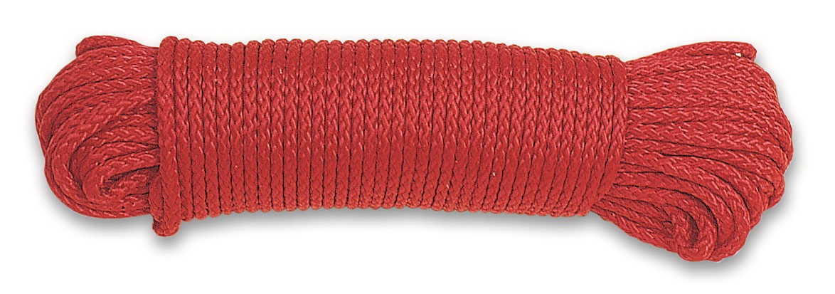 Corde tressée rouge ∅ 3 mm L.20 m - CHAPUIS