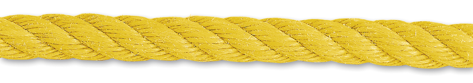 Corde polypropylene jaune 1t ∅ 8mm (vendue au mètre) - CHAPUIS