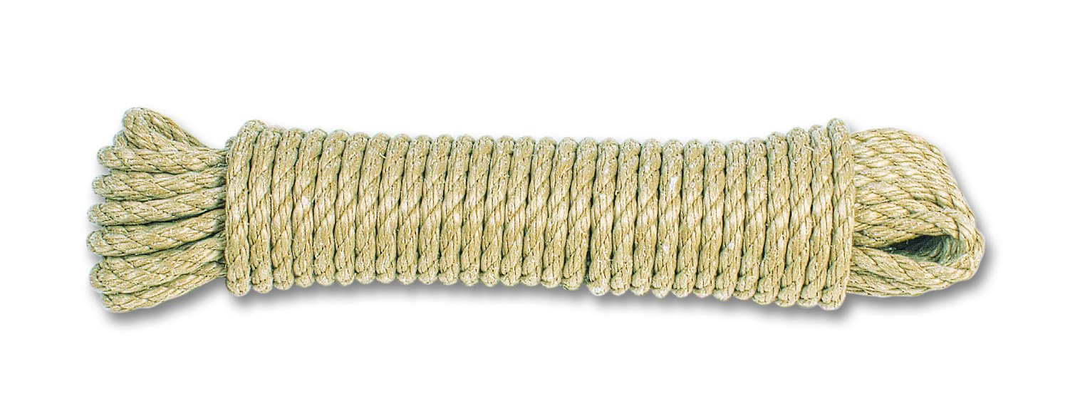 Corde torsadée beige 6 mm longueur 10 mètres - CHAPUIS