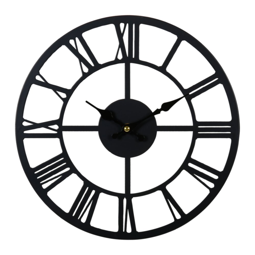 Horloge métal Uliss Ø30 cm noir - OSTARIA