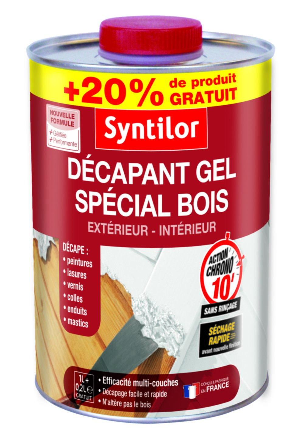 Décapant Gel Spécial Bois 1L+20% Syntilor