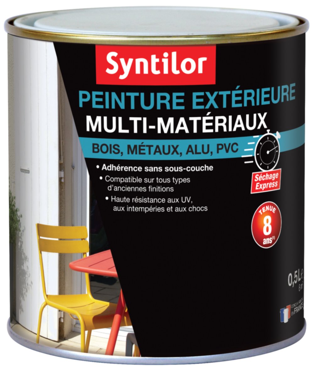 Peinture Multi-Matériaux 0,5L Rouge Feu Syntilor