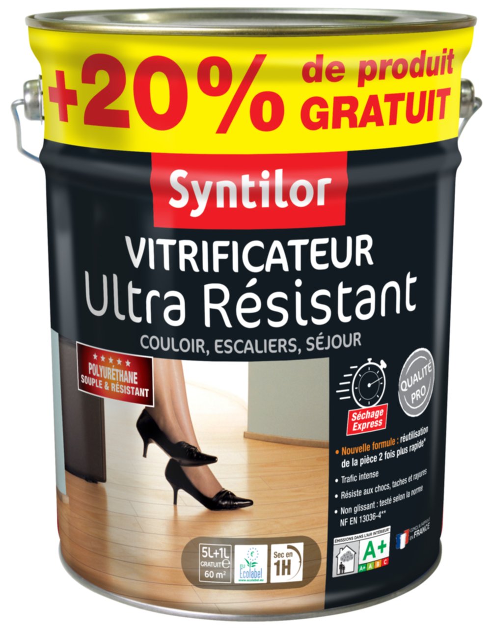Vitrificateur Ultra Résistant 5L+20% Incolore Satiné Syntilor