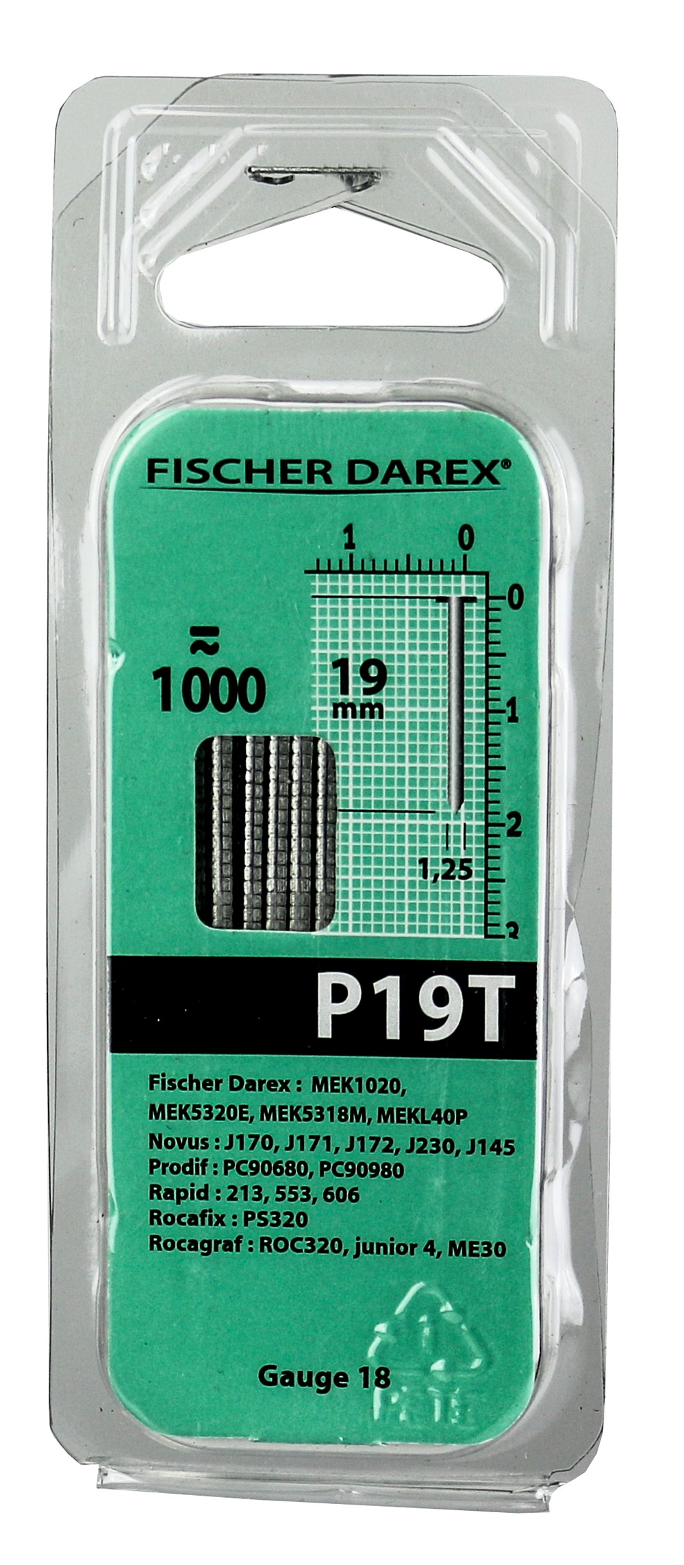 Pointe x1000 avec tête 19mm - FISCHER DAREX