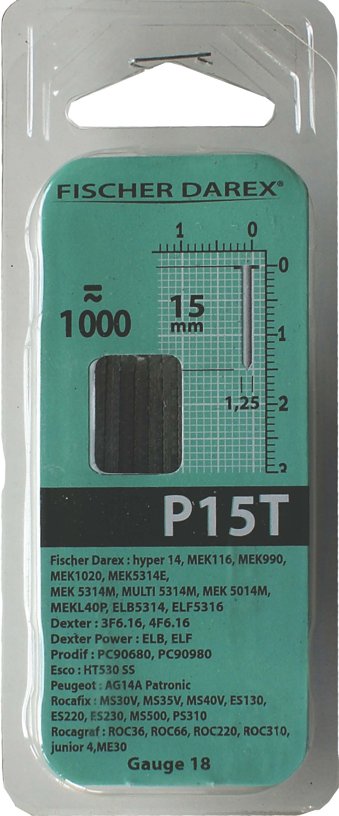 Pointe x1000 avec tête 15mm - FISCHER DAREX