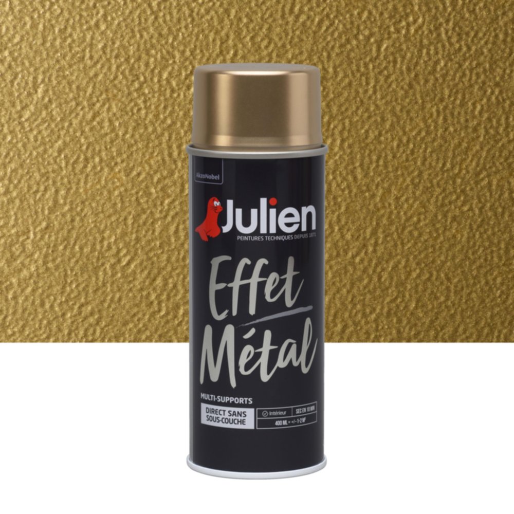 Peinture aérosol Multi-supports Color Touch Effet Martelé Or Antique 400ml - JULIEN