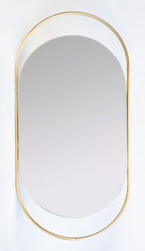 Miroir métal doré 30x60cm