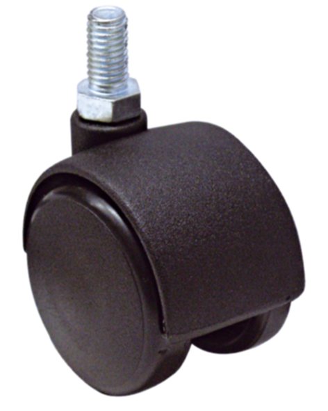 Roulette décorative pivotante polypro noir Ø40mm - Charge supportée 25 kg - CIME