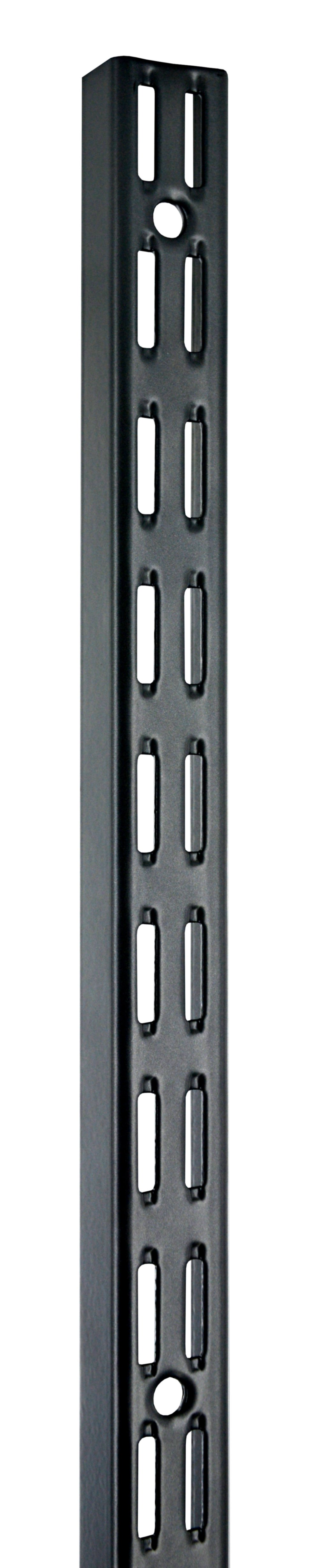 Crémaillère acier double H50cm Entraxe 32mm - Noir