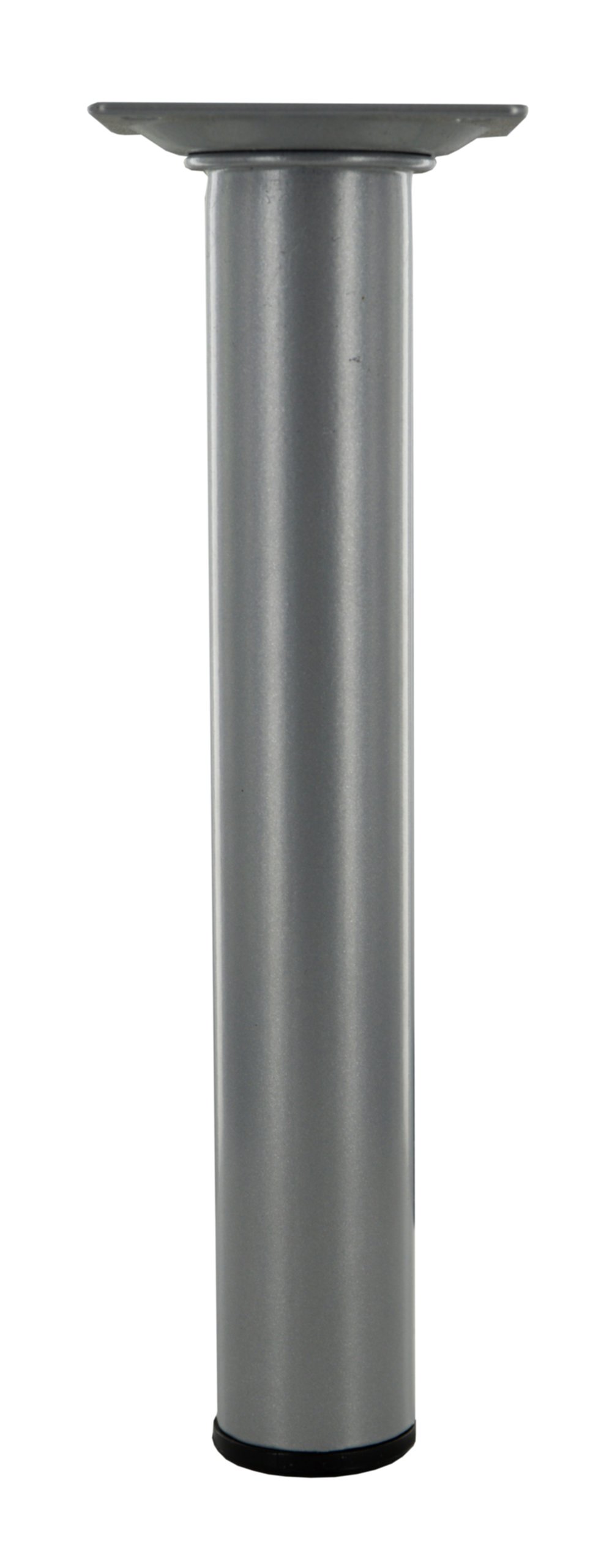 Pied rond acier gris alu, H.200mm D30mm - CIME