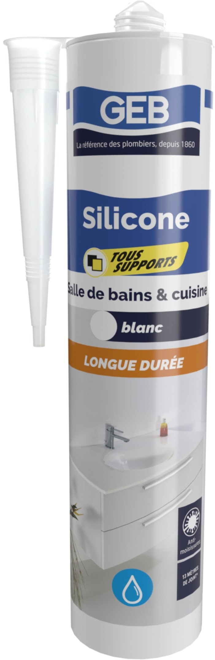 SILICONE TOUS SUPPORTS  blanc cart 280 ml
