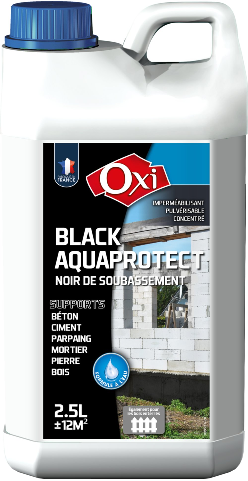 Imperméabilisant BLACK AQUAPROTECT Noir 1L - Oxi