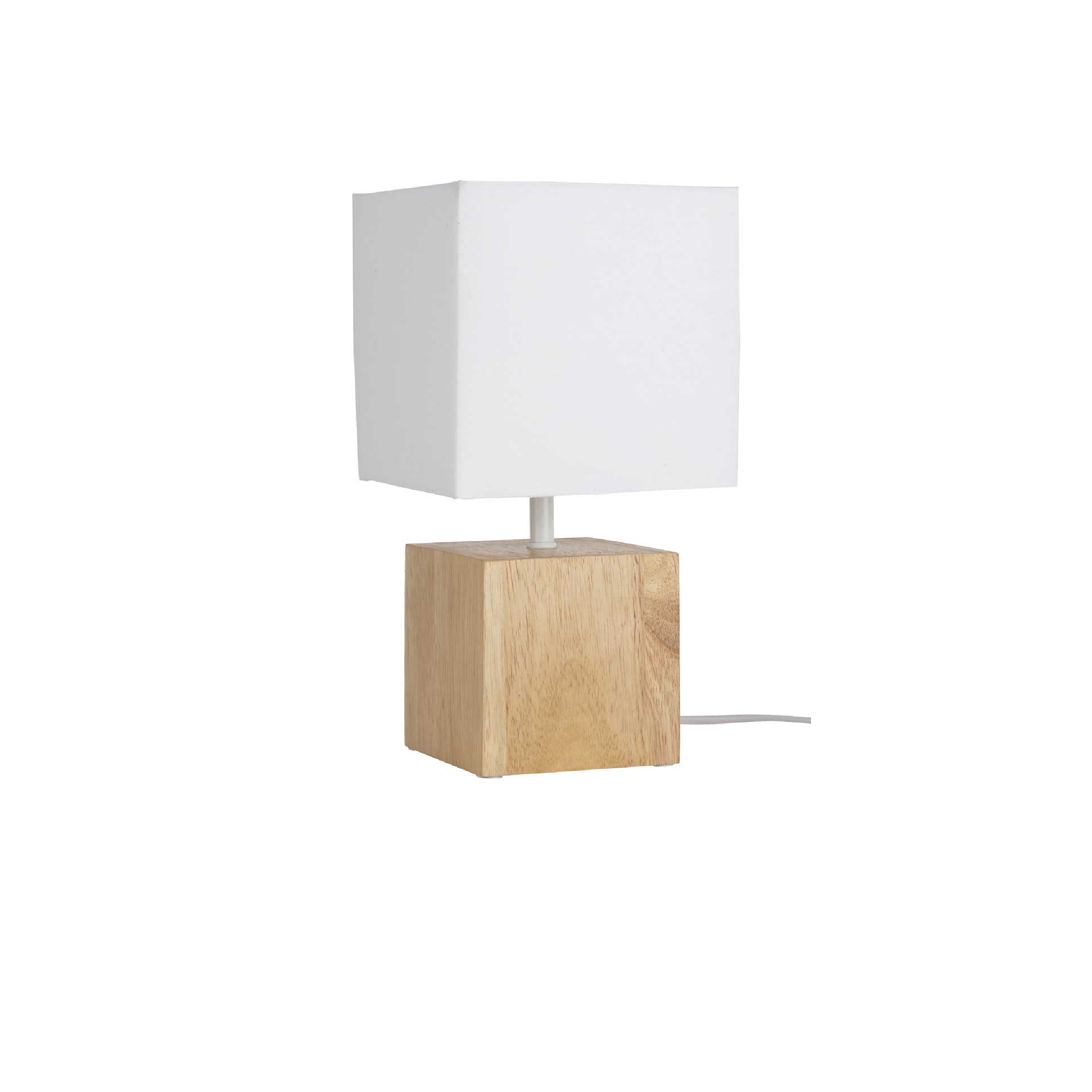 Lampe cubic natur/blanc d14 h28