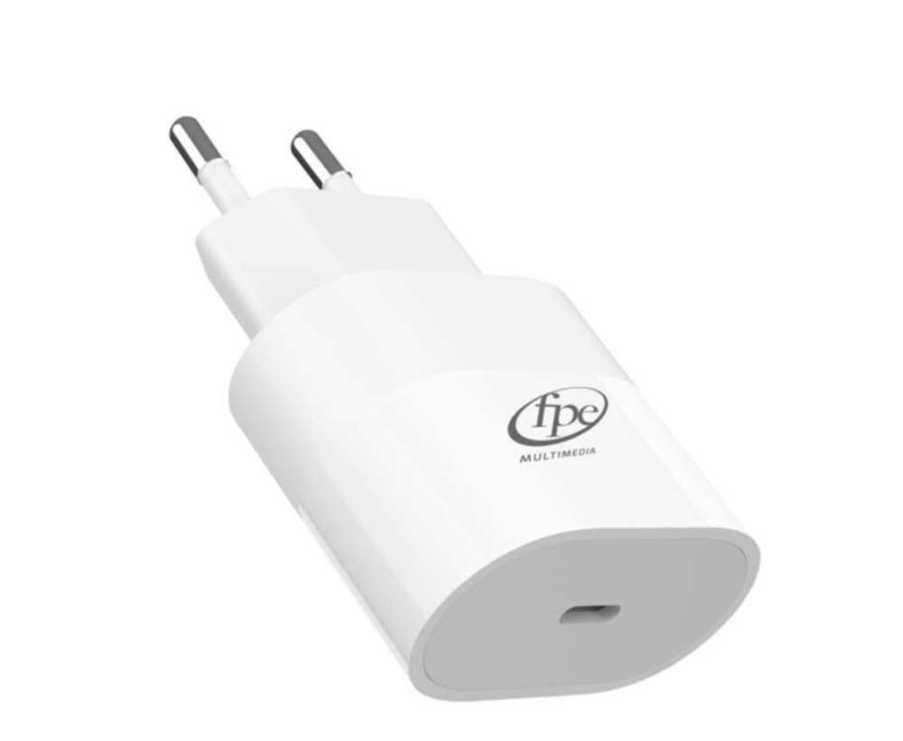 Chargeur rapide USB-C 20W blanc
