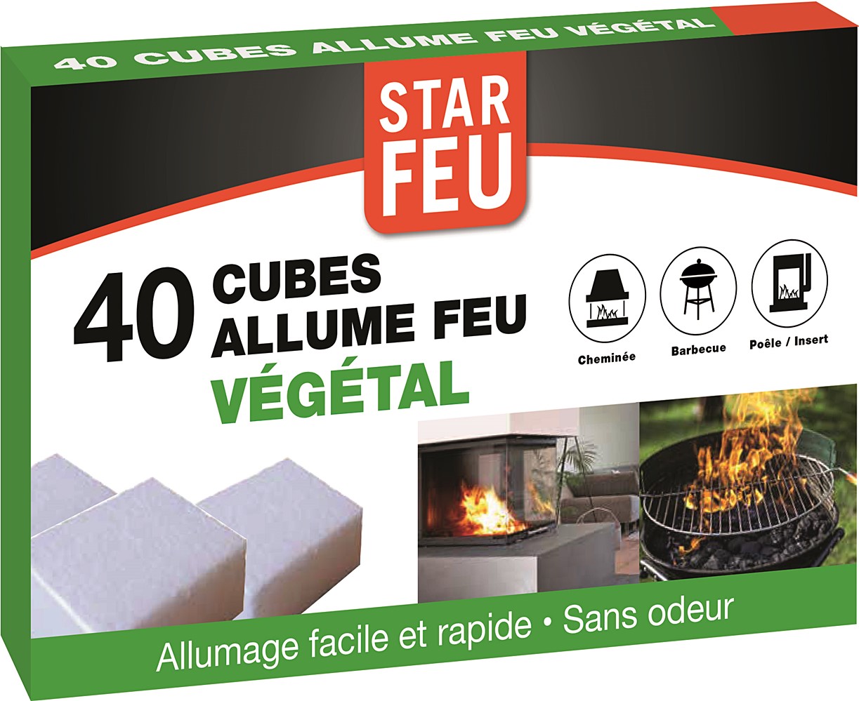 Cube blanc végétal 40 cubesstarfeu