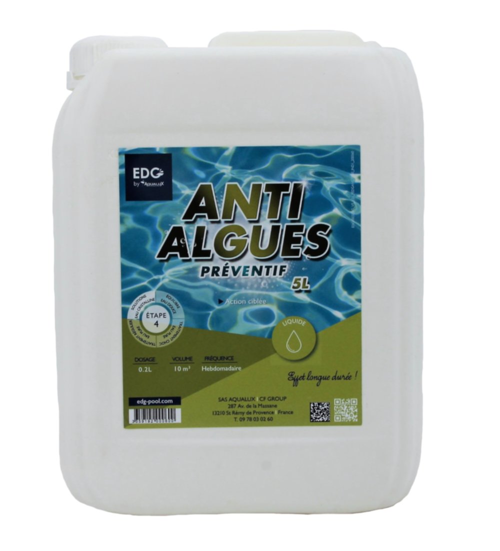 Liquide anti-algues préventif 5 L - EDG by AQUALUX