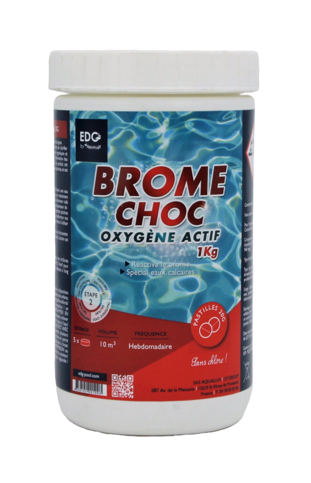 Pastilles Brome choc 1 kg - EDG by AQUALUX