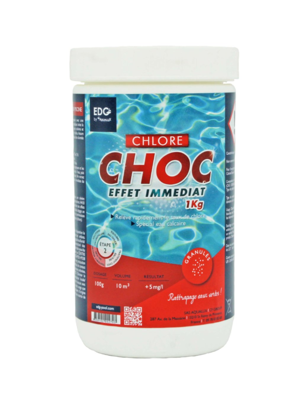 Chlore choc 1 kg - EDG by AQUALUX
