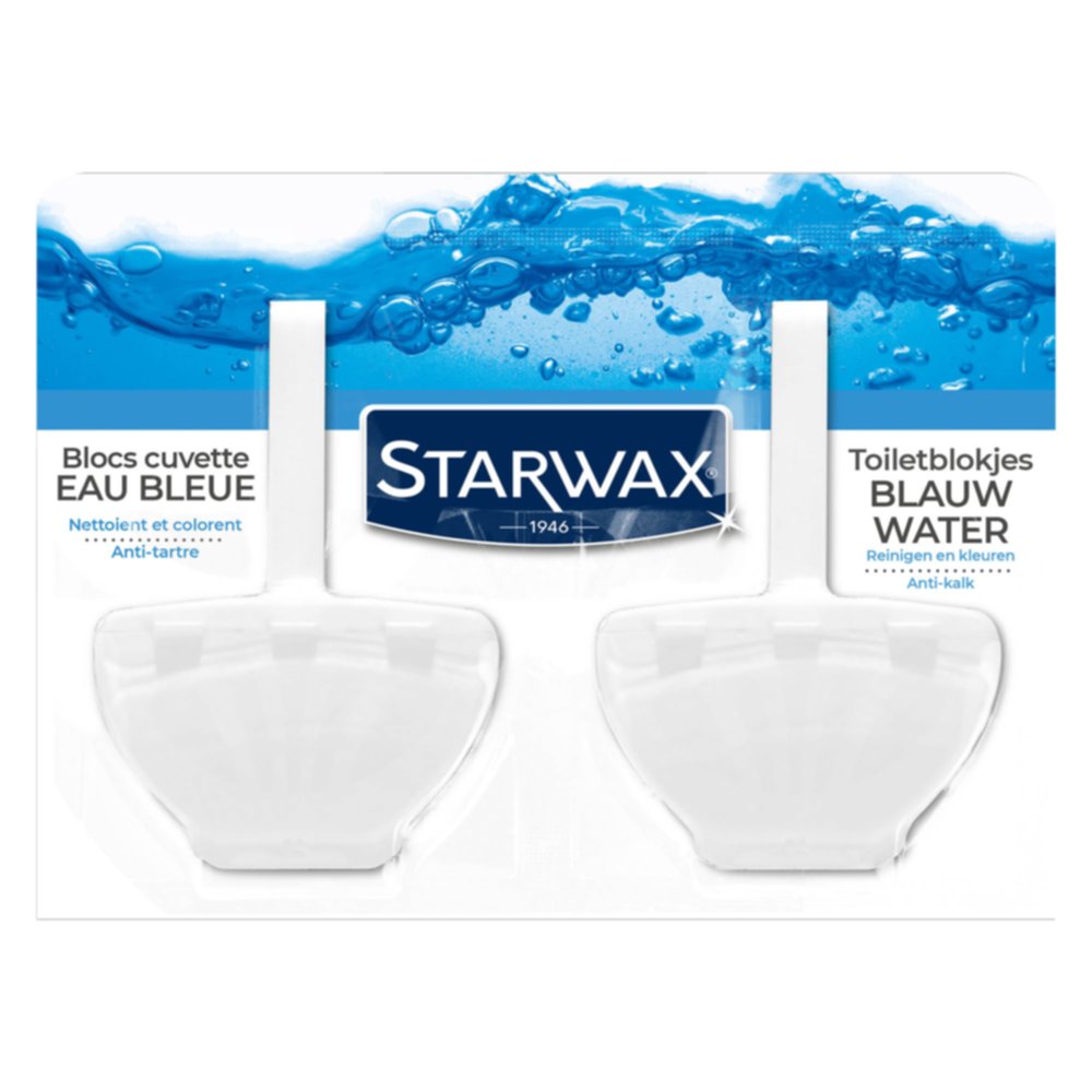Blocs eau bleue cuvettes WC 2 X 40gr - STARWAX