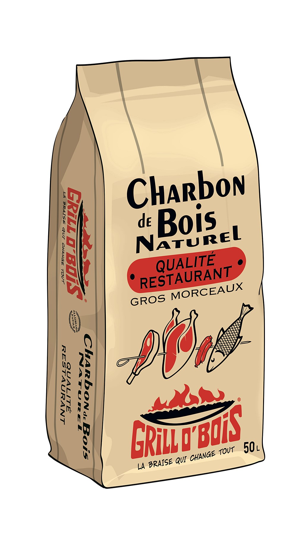Charbon de bois qualité restaurant  - GRILL O’BOIS