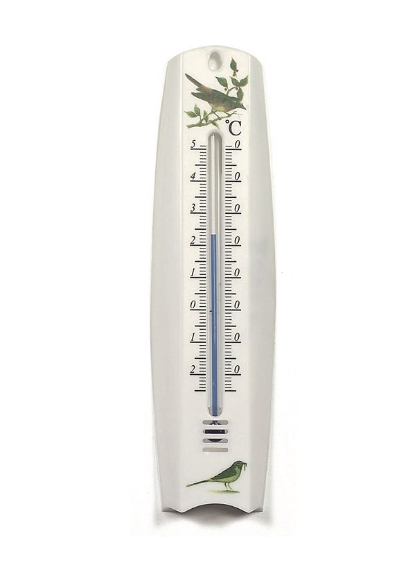 Thermomètre plastique 14.5cm blanc
