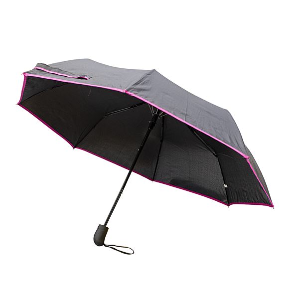 Parapluie prague noir/fushia tu