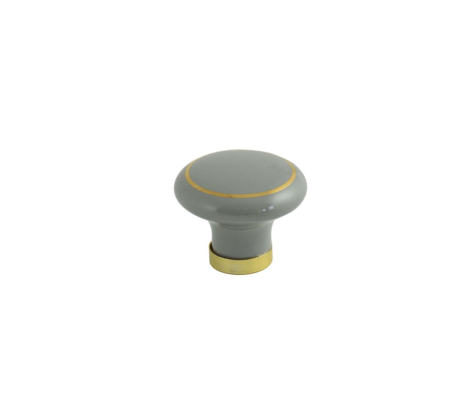 bouton ceramique gris diam.38 h.25 mm