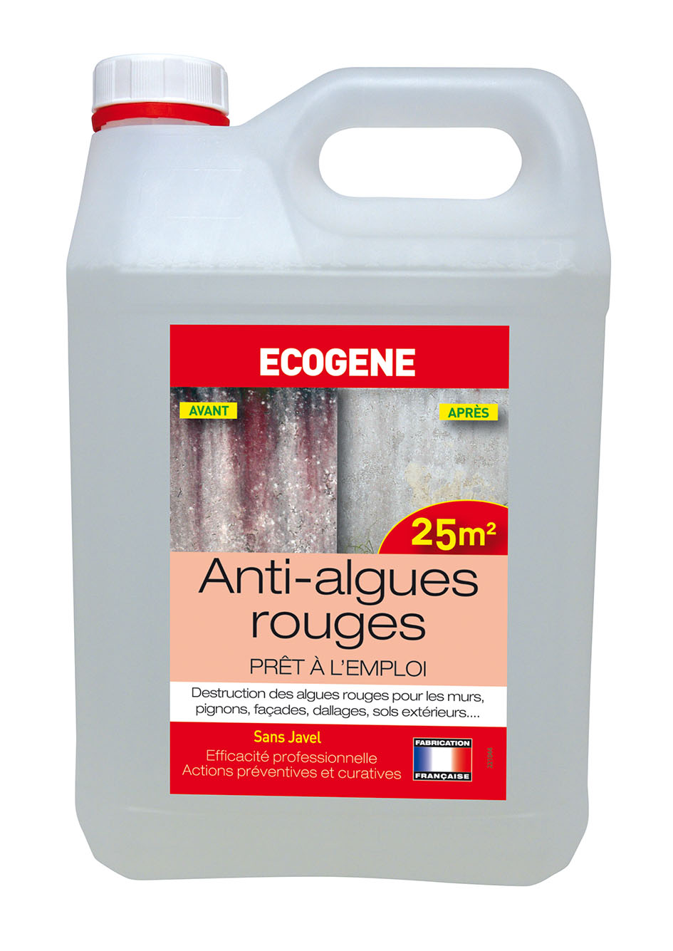 Anti-algues Rouges Ecogène 25m² 5L