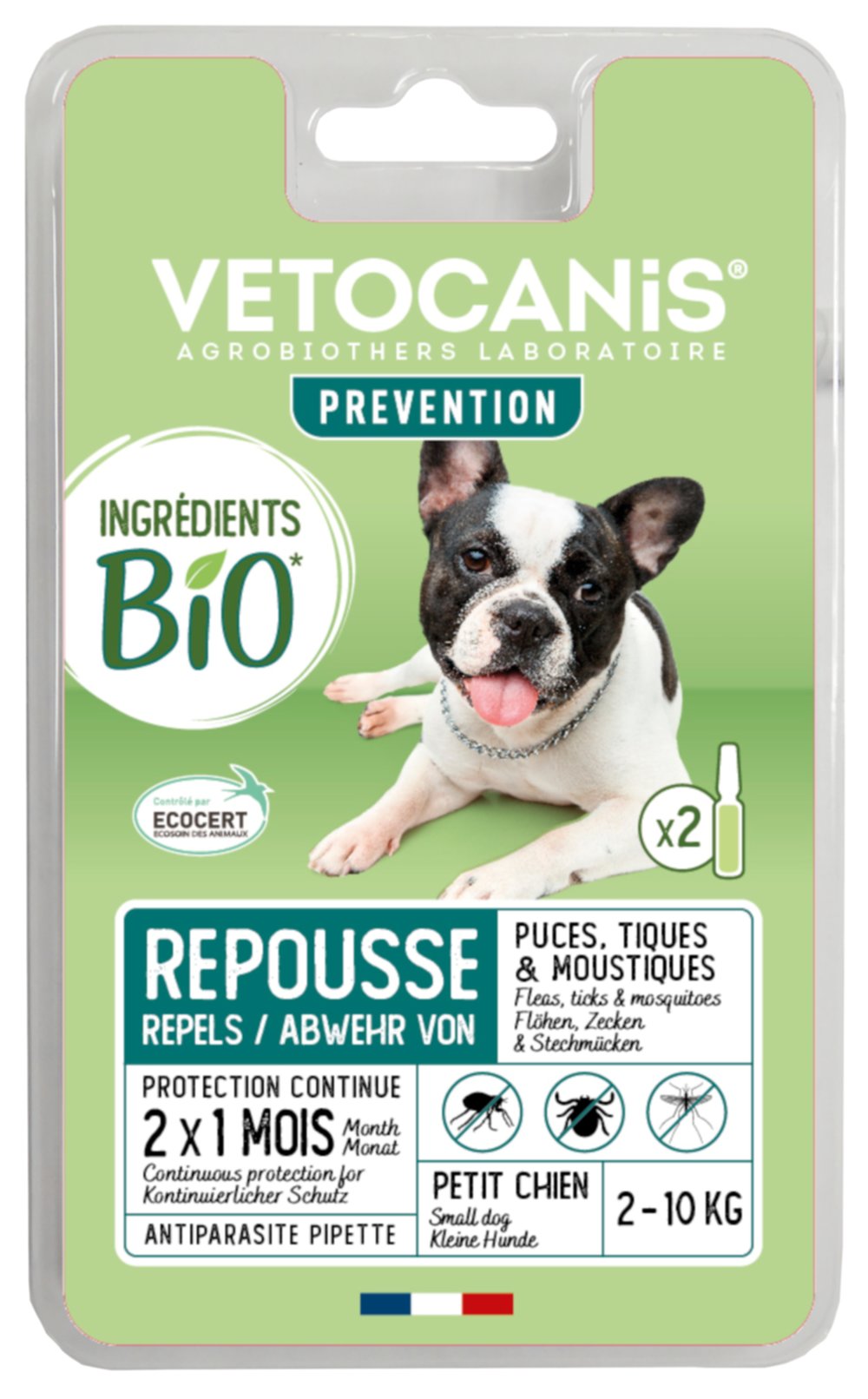 Preventis ingrédients bio atp spoton petits chiens