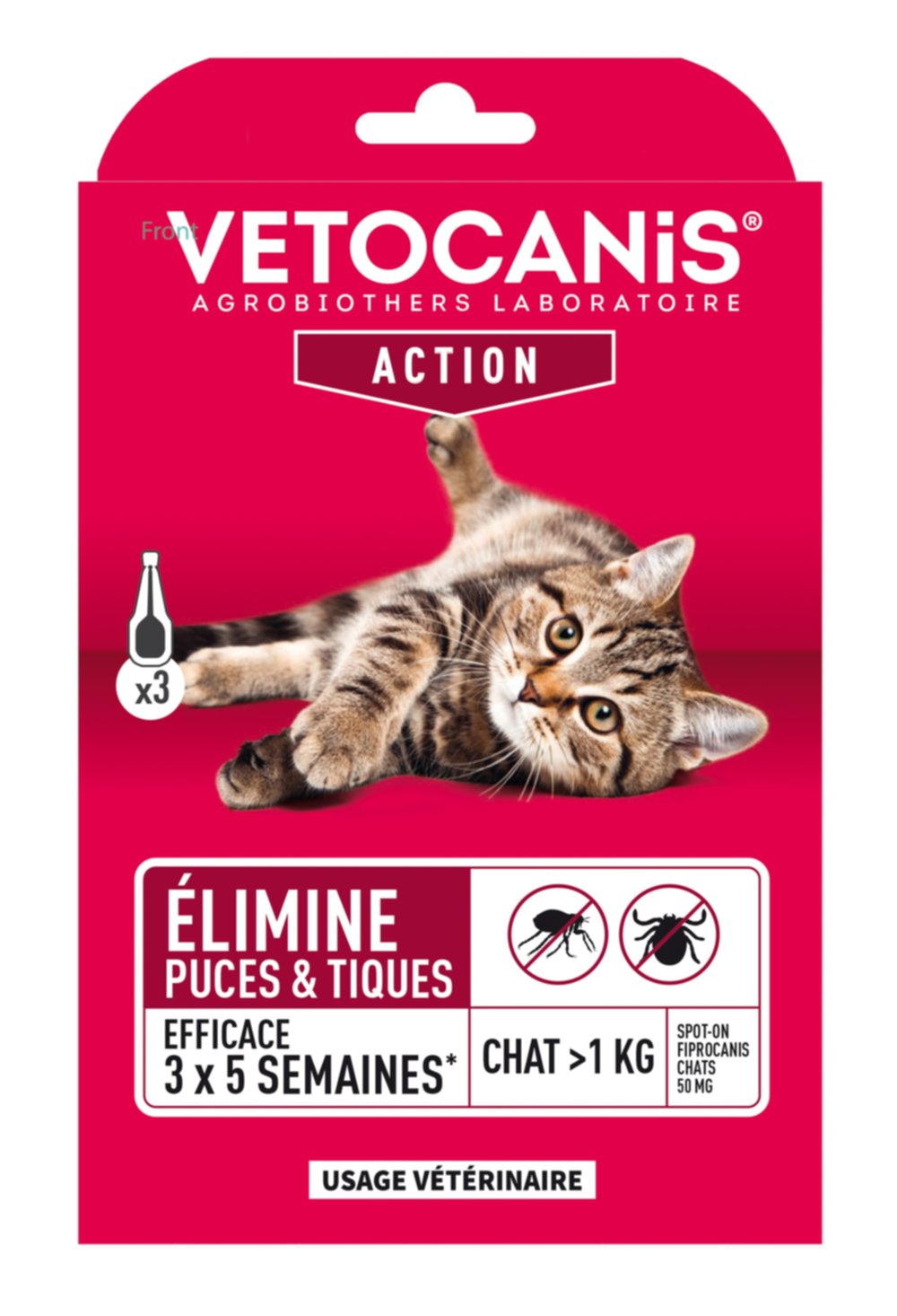 Spot on fiprocanis chat 50mg x3
