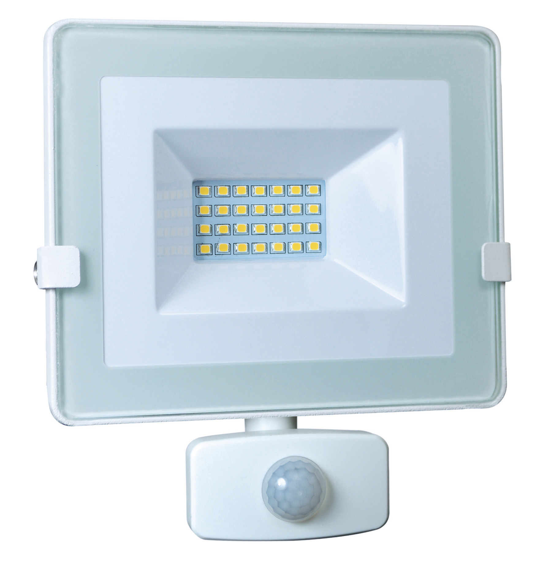 Projecteur LED First 20W avec détecteur coloris blanc 1400 lumens - TIBELEC