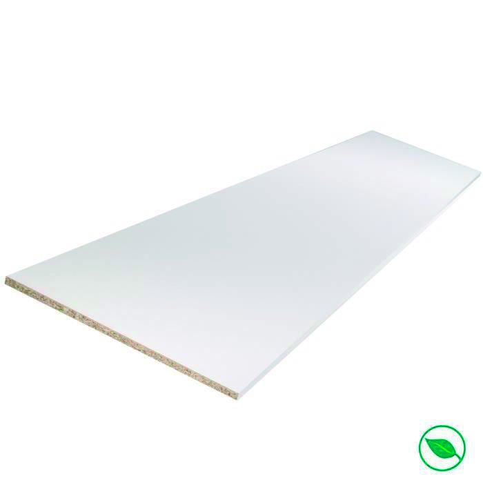 Plan de travail mélaminé blanc 185 x 60 cm épaisseur 28 mm