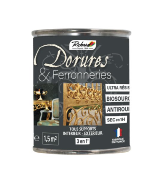 Peinture dorures/ferronneries Vieil Or 125ml          