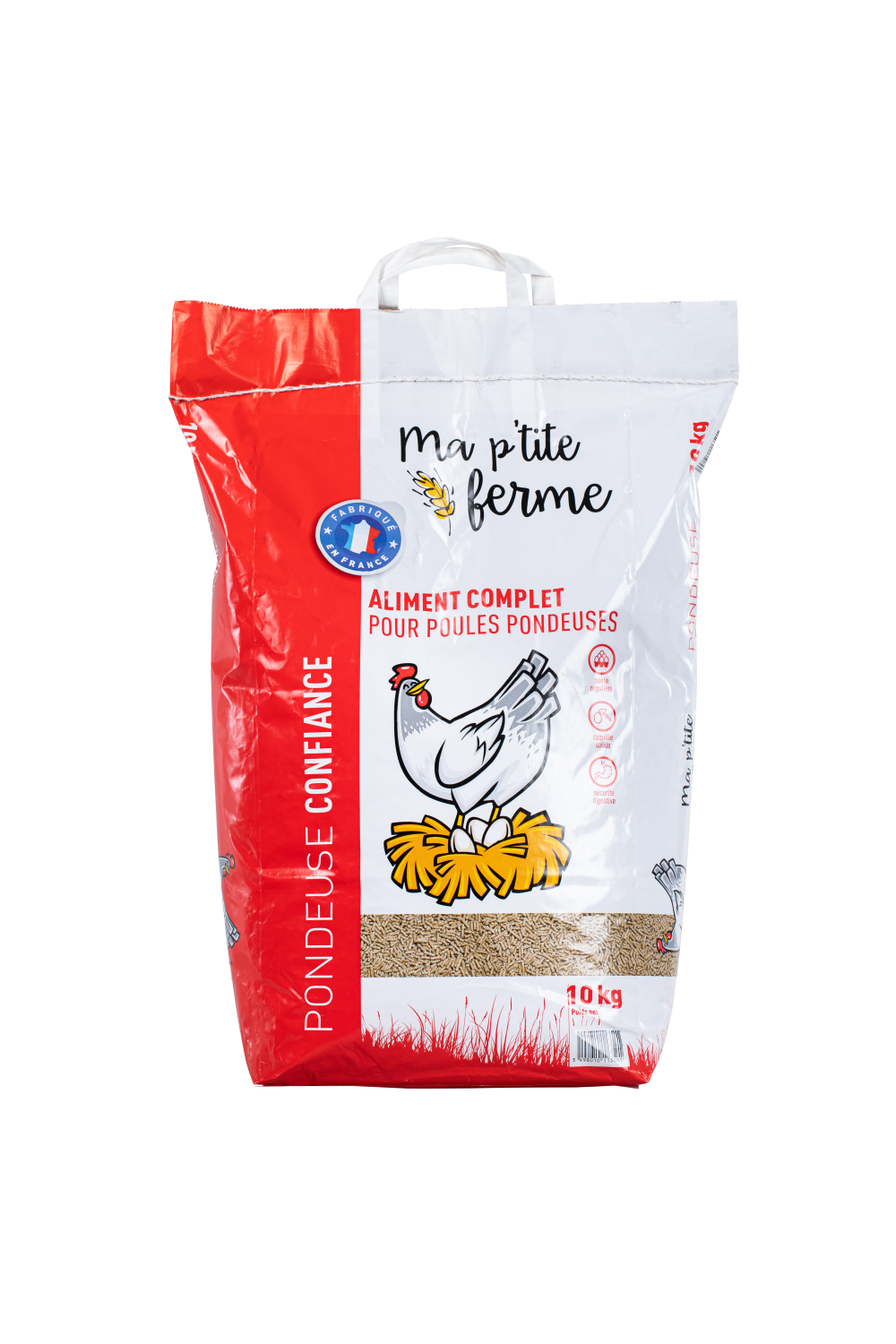 Aliment Complet Poule Pondeuse Confiance 10kg Sans OGM - MA P'TITE FERME