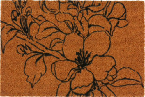 Tapis abrité brossant Garden Coco Fleur 60x40cm - CORYL 