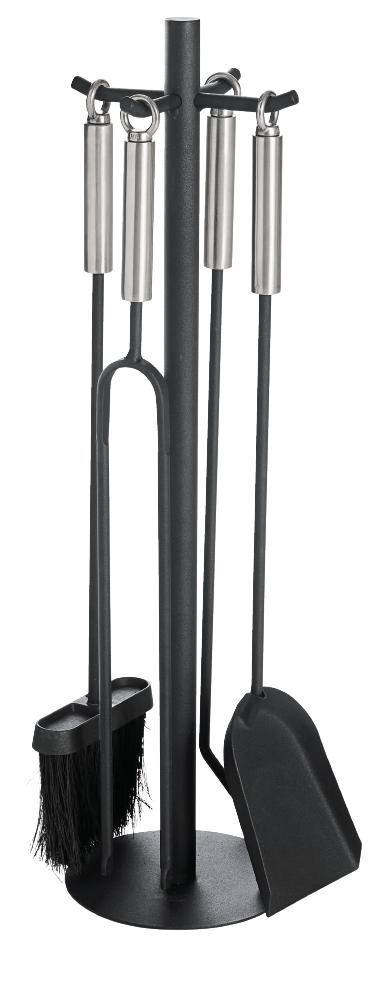 Serviteur poêle et cheminée acier 4 accessoires Brio noir - DIXNEUF