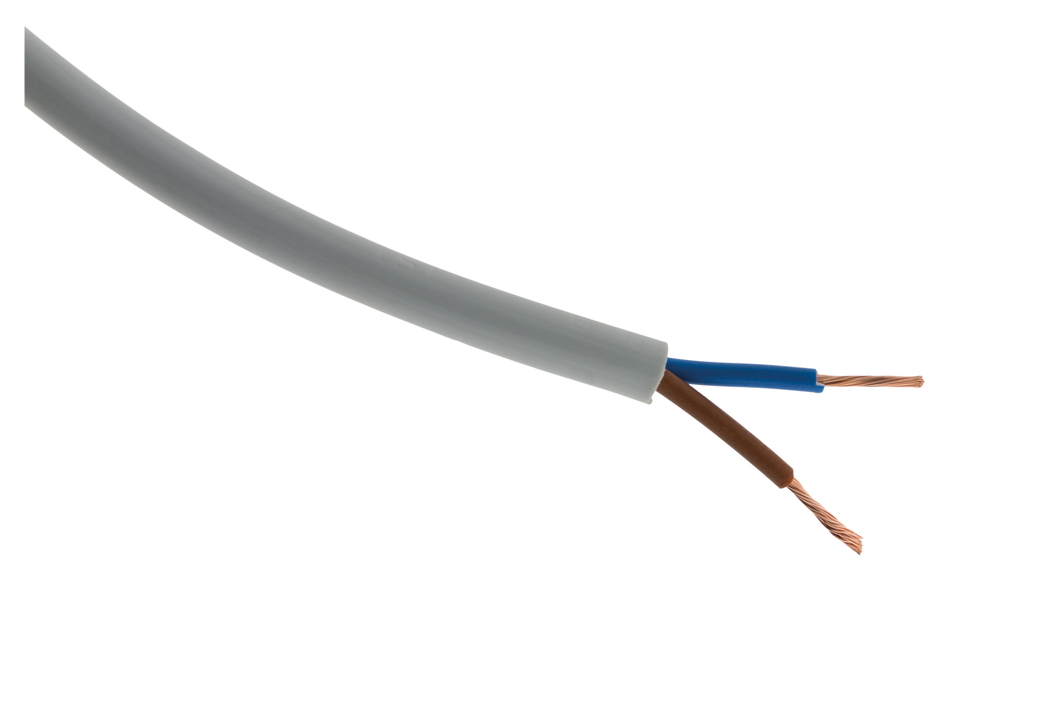 Câble d'alimentation électrique ho5vv-f 2x 1 gris 5m