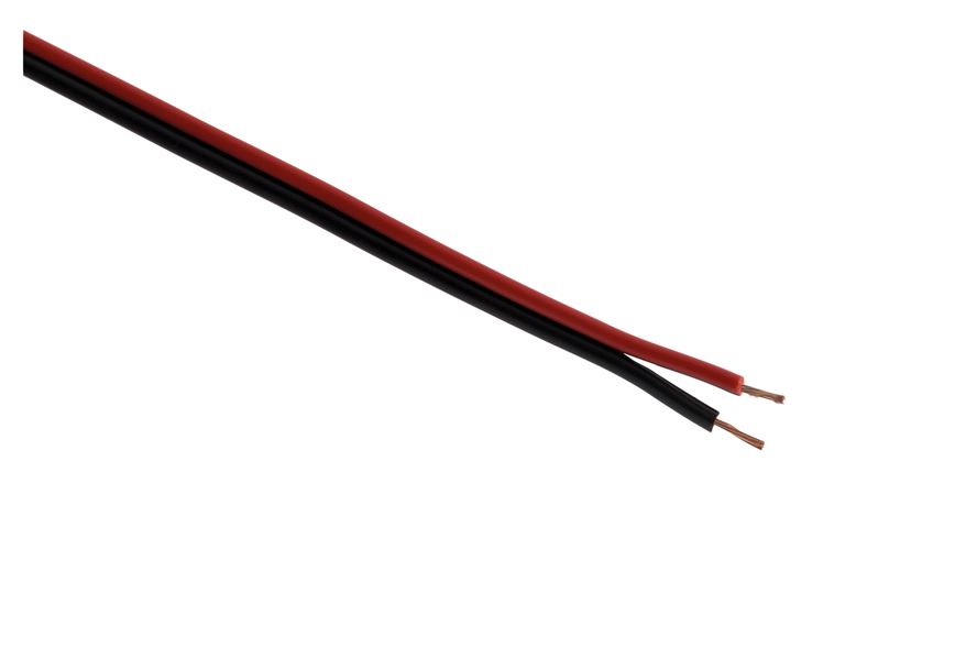 Cable hi-fi 2x 0,75 rouge/noir - 500m
