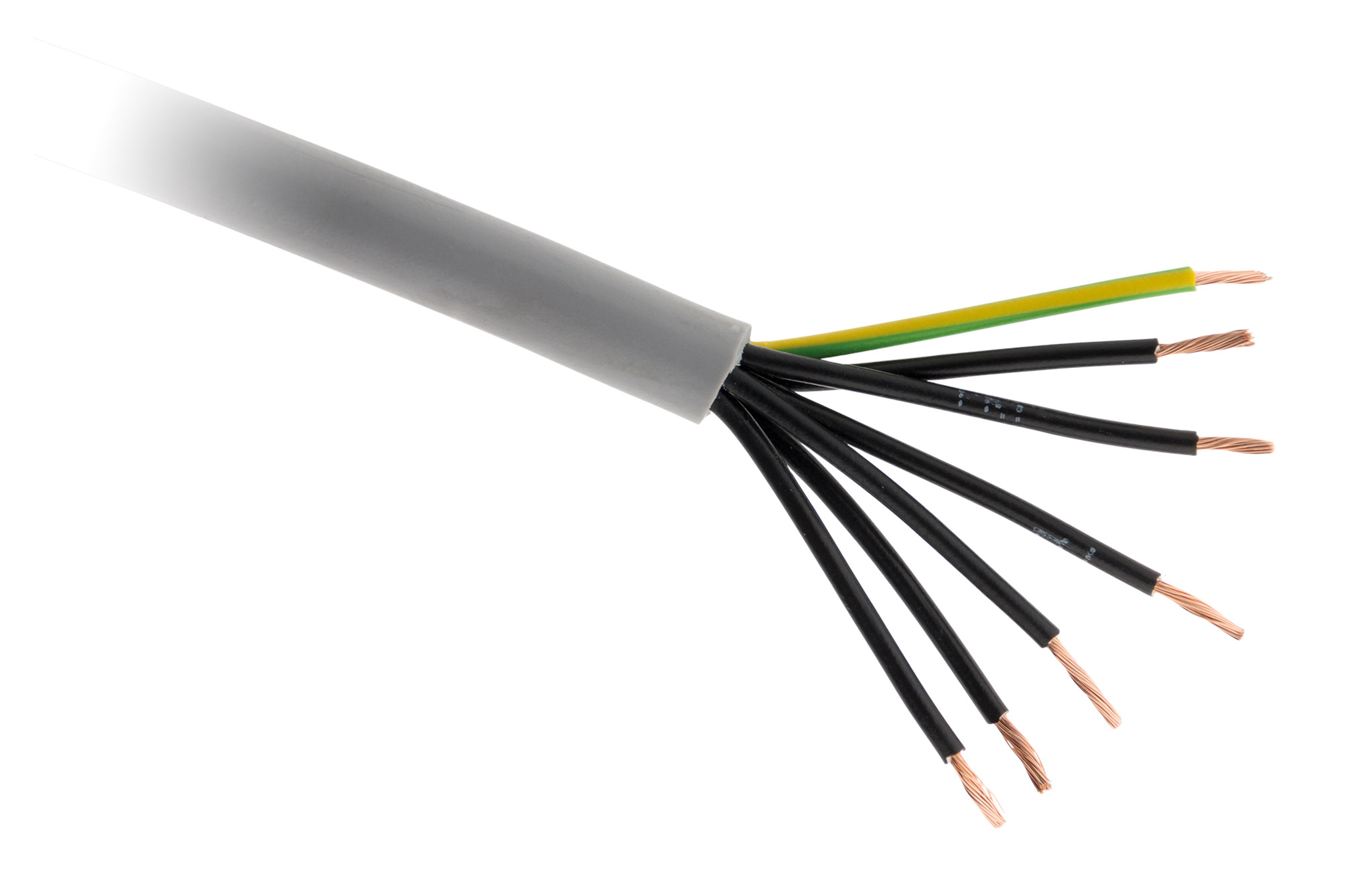 Câble d'alimentation électrique ho5vv-f 7g1mm² gris 100m